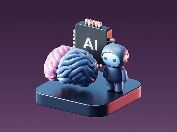 3D AI brain with glowing circuits representing artificial intelligence, digital neural networks, and machine learning technology.